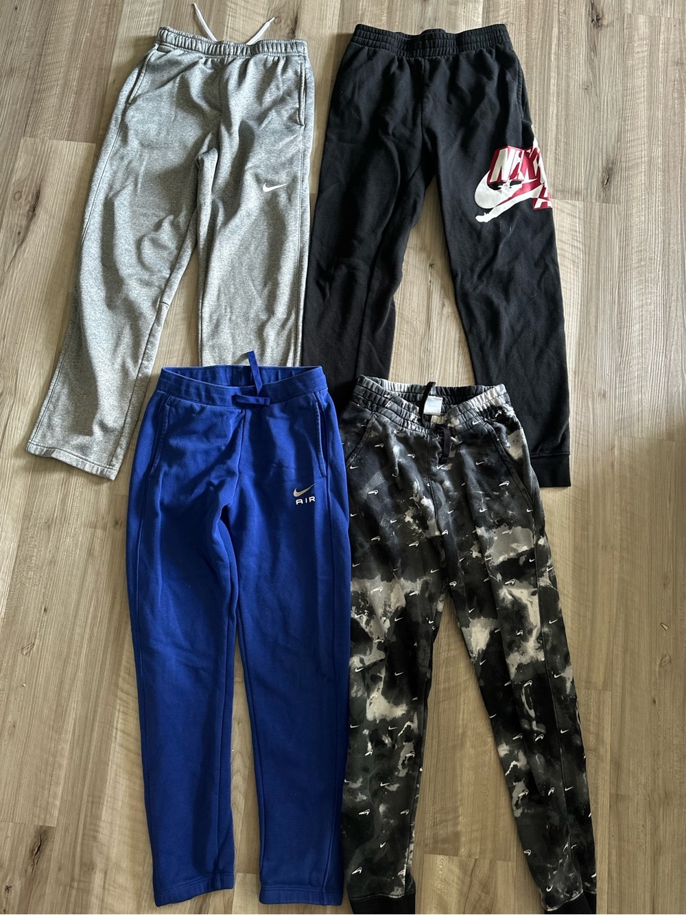 Nike Kids Blue, Black & Gray Jogger with Logo Details